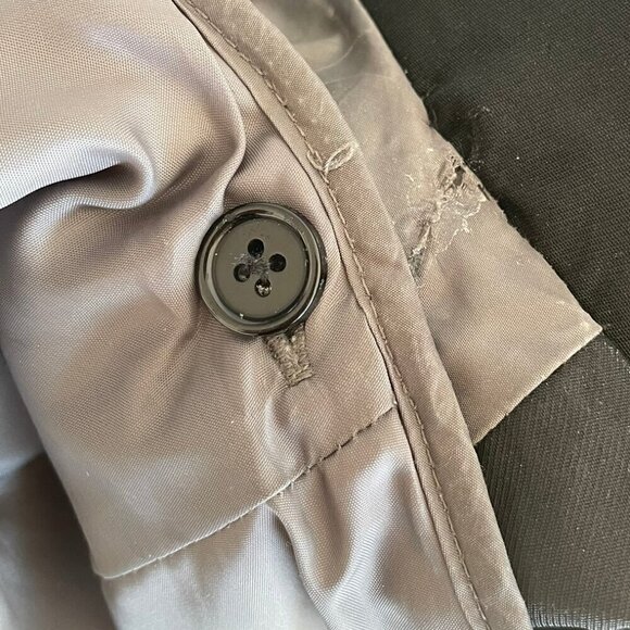 Eddie Bauer Fall Coat Jacket Black Removable Lining 3/4 Length FLAWS Size Medium - Picture 14 of 16